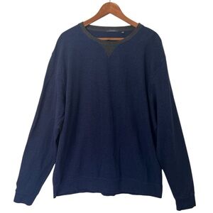 Turtleson Pima Cotton Blue Gray Minimalist Soft Preppy Men’s Sweater Size XL